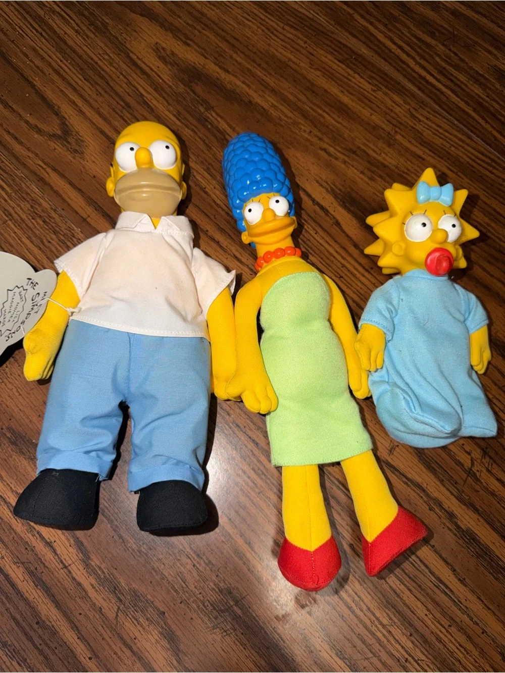 Licensed Yellow Family Plush Toy Set - Homer, Marge & Maggie - Yellow/Blue/Green